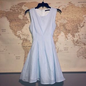 Zaful white and blue dress